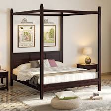We also can add wood frame outside as clients request. Four Poster Beds Buy Canopy Beds Online At Best Prices In India Urban Ladder