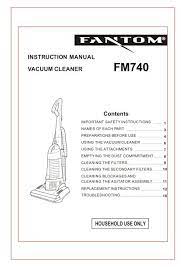 instruction manual vacuum cleaner