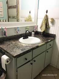 Diy epoxy bathroom countertop bathroom countertops laminate countertops bathroom painting bathroom countertops. I Chalk Painted My Countertops Lolly Jane