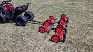 125cc atv with mower 5 gang unit lawn