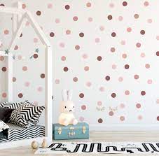 Rose Gold Color Polka Dot Wall Stickers
