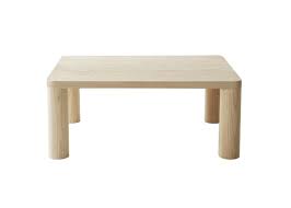 Square White Oak Coffee Table With