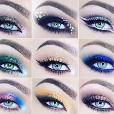evening makeup for blue eyes