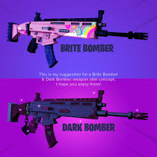 Browse the rare dark bomber skin. My Suggestion For A Weapon Skin Concept For Brite Bomber And Dark Bomber Hope You Enjoy Fortnitebr