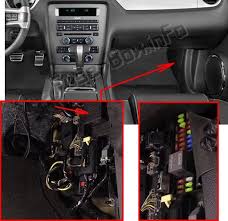 The 2007 ford mustang owners manual shows : Ford Mustang 2010 2014 Fuse Box Location Fuse Box 2010 Mustang Ford Mustang