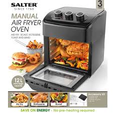 salter manual air fryer xl 12l mini