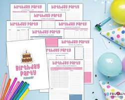 Birthday Party Planner Free Printable