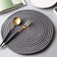 woven round heat resistant table pad