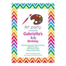 Kids Art Birthday Party Invitations Orgullolgbt