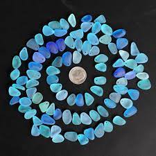sea glass bead bead beach blue sea glass