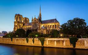 paris france seine river and notre dame