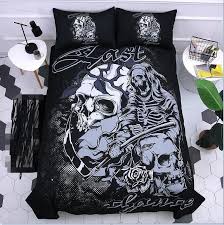 Skull 3d Oil Painting Bed In A Bag