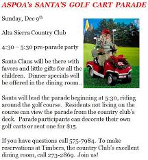 alta sierra s golf cart santa parade
