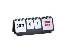 Marketing Innovations Intl Flip Chart Perpetual Calendar Desk Accessory Black White Color