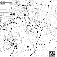 14 A Synoptic Weather Chart Showing Fronts Over The North