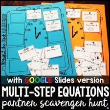 Multi Step Equations Partner Scavenger