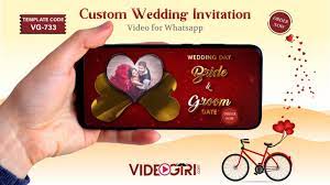 custom wedding invitation video for