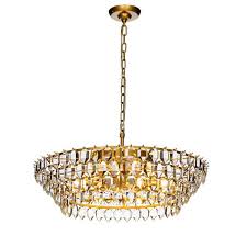 8 Light Luxury Tier Painted Brass Decor Crystal Chandelier