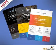 Flat Clean Corporate Business Flyer Free Psd Psdfreebies Com