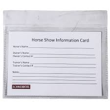 A tradesman's advertisement mounted on card as a poster | meaning, pronunciation, translations and examples Schneider S Replacement Horse Show Emergency Information Cards Schneiders Saddlery