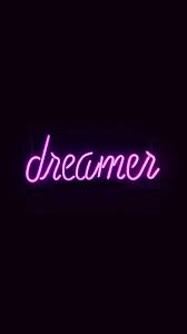 Customize your desktop, mobile phone and tablet with our wide variety of cool and interesting neon wallpapers in just a few clicks! Dreamers Neon Sign Dark Illustration Art Purple Iphone 6 Wallpaper Neon Wallpaper Purple Wallpaper Dark Purple Aesthetic