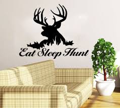 deer hunting wall decal quote eat sleep