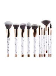 pieces marble makeup brushes set