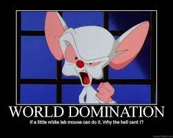 The same thing we do every night, pinky, try to take over the world. Take Over The World In A Purely Un Evil Non World Domination Way