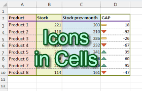 add icons in your cells according to