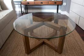 round glass coffee table