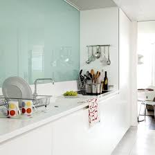 trendy minimalist solid glass kitchen