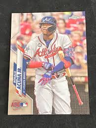 Trading cards at sportsmemorabilia.com online store. Sold Price Mint 2020 Topps Chrome Update Asg Ronald Acuna Jr U 75 Baseball Card Invalid Date Edt