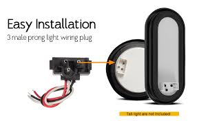 How to install led lights on your motorcycle. Amazon Com 8x Truck Trailer Molded 3 Prong Pigtail Harness Stop Turn Tail Brake Backup Light Automotive