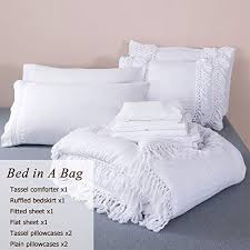 ytown white boho bed in a bag