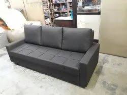 wooden grey sofa bed 3 seater for