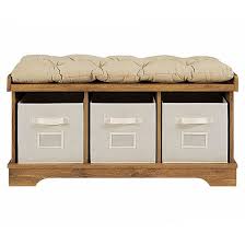 It's a great mix of country and modern that adds a classic twist to your home. Walker Edison Rustic Farmhouse Entryway Storage Bench With Totes Barnwood Bb42stcbw Best Buy
