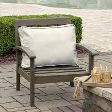 Arden Selections Profoam 18 In X 24 In Outdoor Deep Seat Back Cover Sand Cream