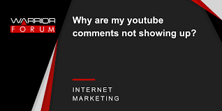 Why My Youtube Comment Not Visible Warrior Forum The 1 Digital  gambar png
