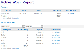 Team Foundation Server 2010 Real Time Burndown Charts