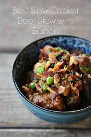 slow cooker beef stew with bacon