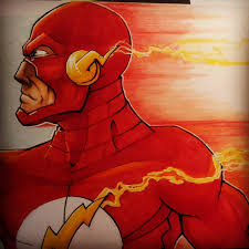 Draw outlines for eye hole. Copic Marker Sketch The Flash Art By Me Theflash