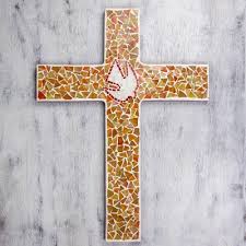 Hand Crafted Glass Mosaic Wall Cross