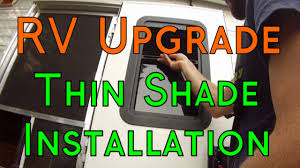 rv door window upgrade thin shade