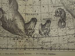 Old Star Chart Vintage Dutch Astronomy Map Of By