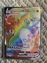 This is a custom made holographic pokémon card. Charizard Vmax Rainbow Rare Pokemon Tcg Champions Path 074 073 Nm Ebay