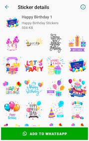 happy birthday stickers for whatsapp