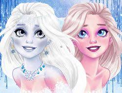 new makeup snow queen eliza frozen games