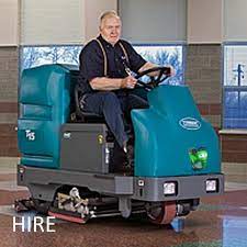 hire ride on battery floor scrubber dryer
