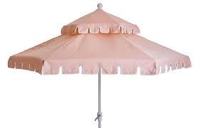 Poppy Pink Two Tier Patio Umbrella