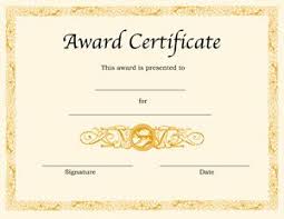 Award Certificate Template Occupational Therapy Pinterest